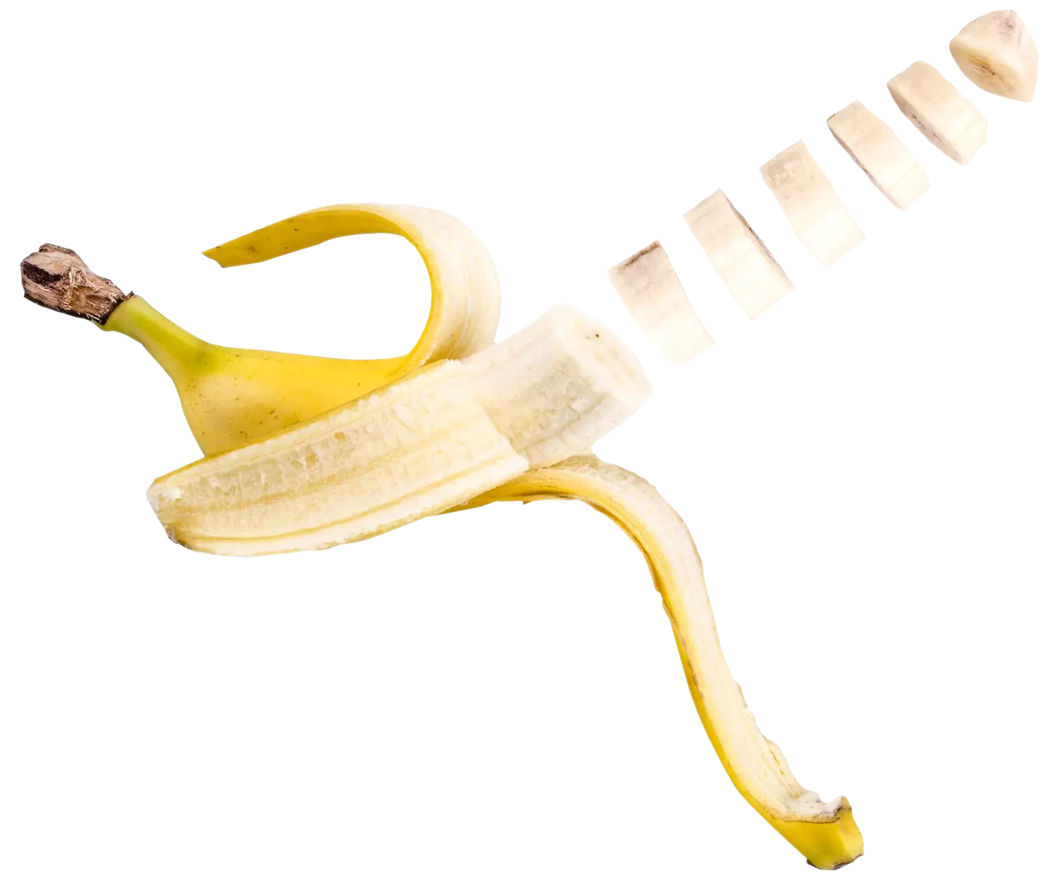 Sliced Banana with Peel