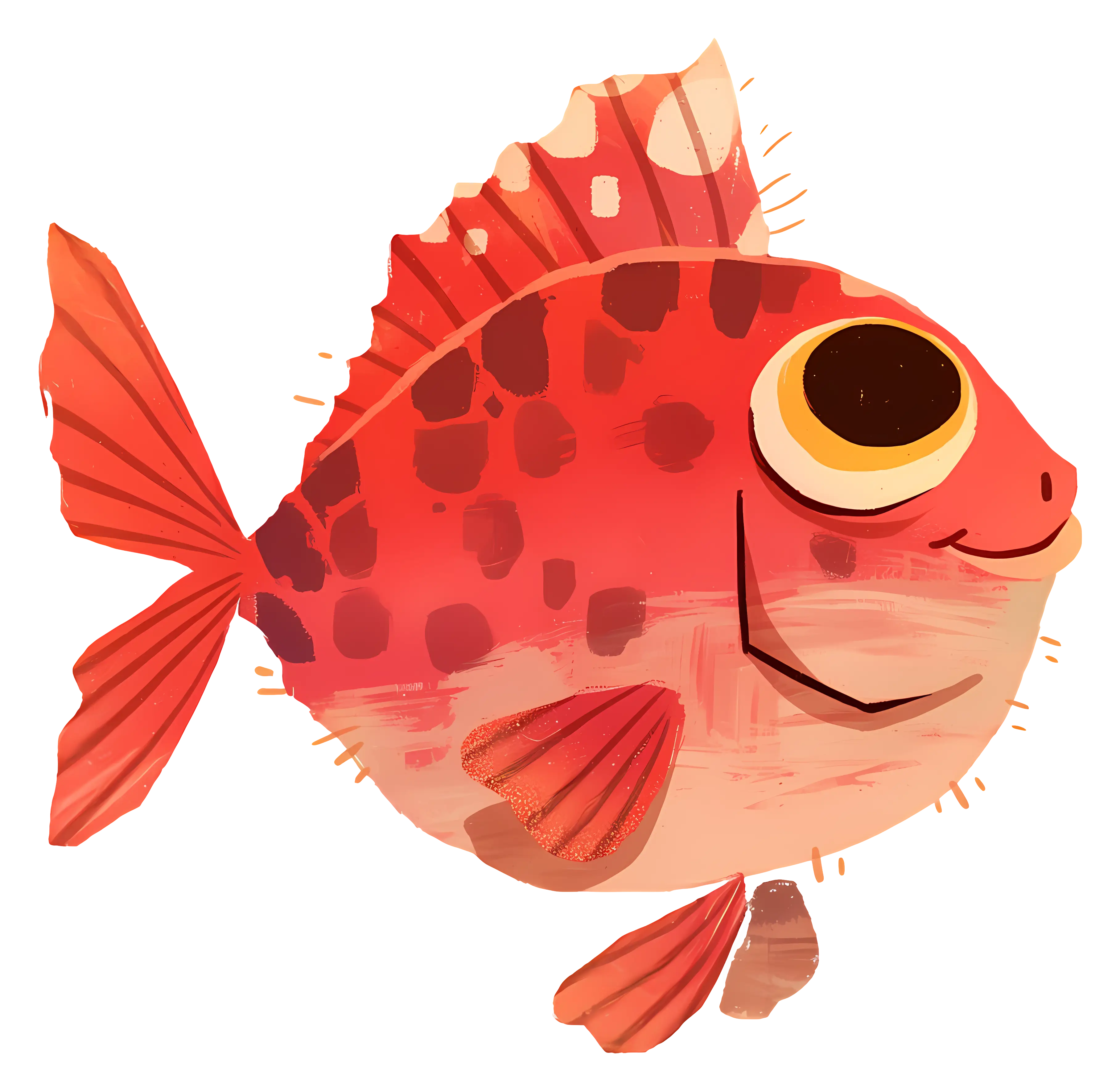 Red Fish with Big Eyes