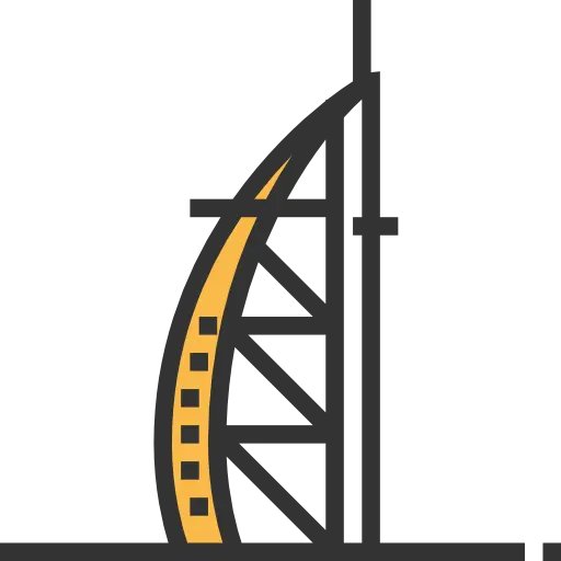 Outline of Burj Al Arab in Dubai