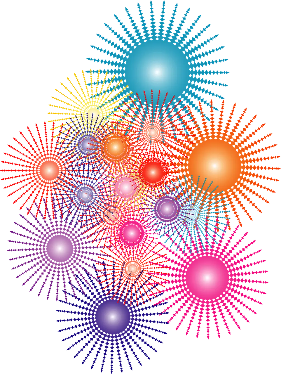 Colorful Fireworks Background