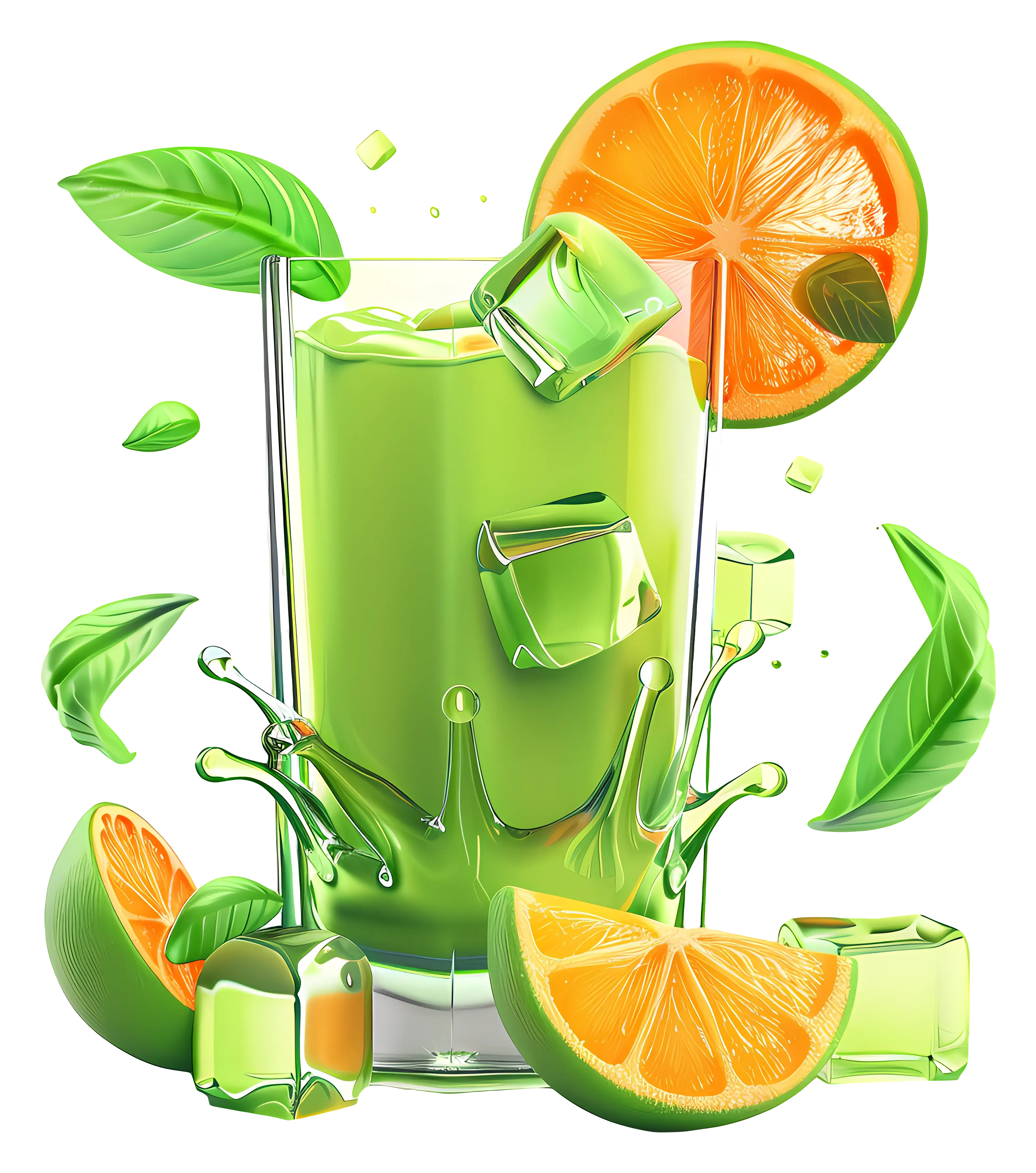 Refreshing Green Juice with Citrus