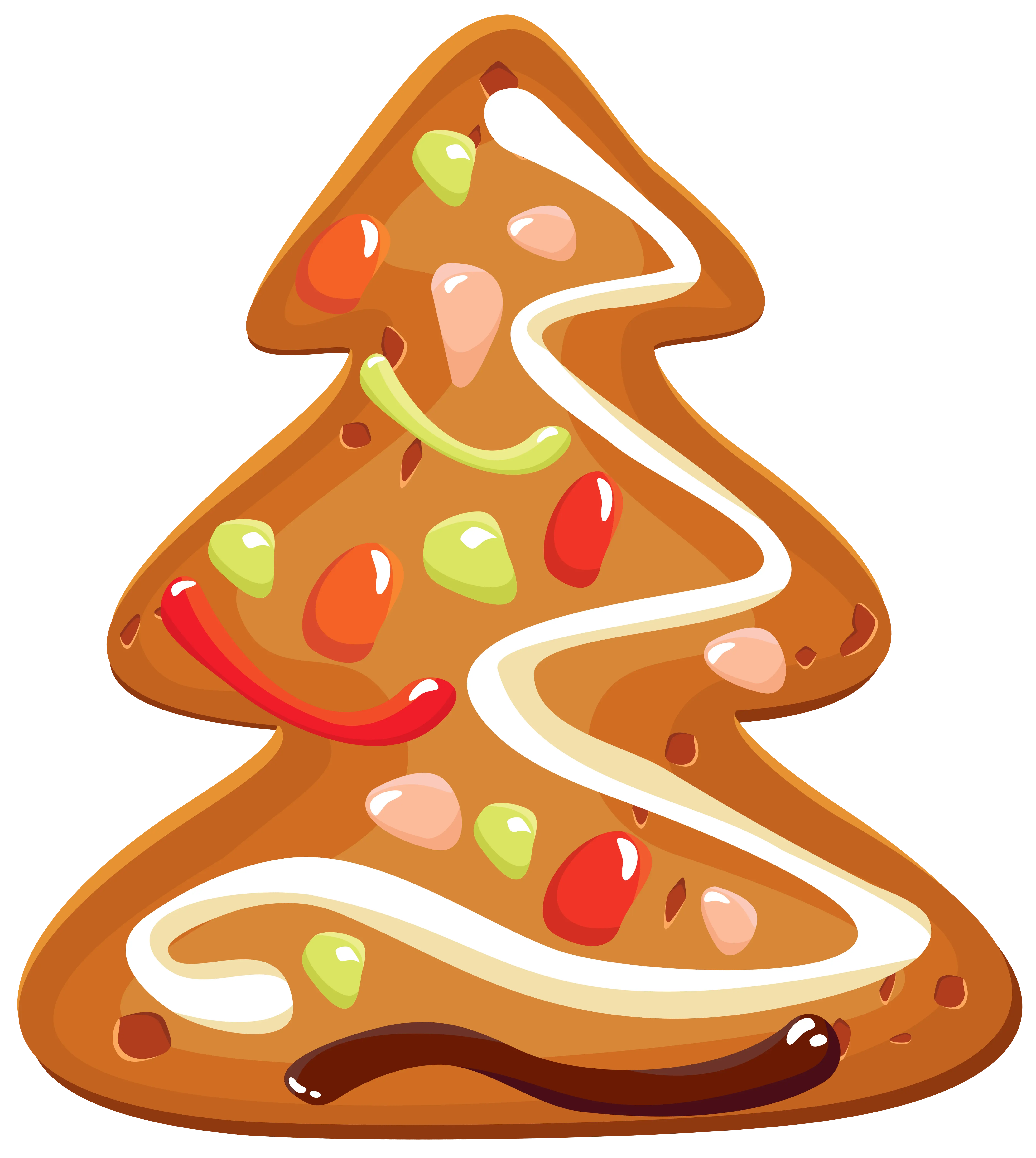 Gingerbread Tree with Colorful Icing