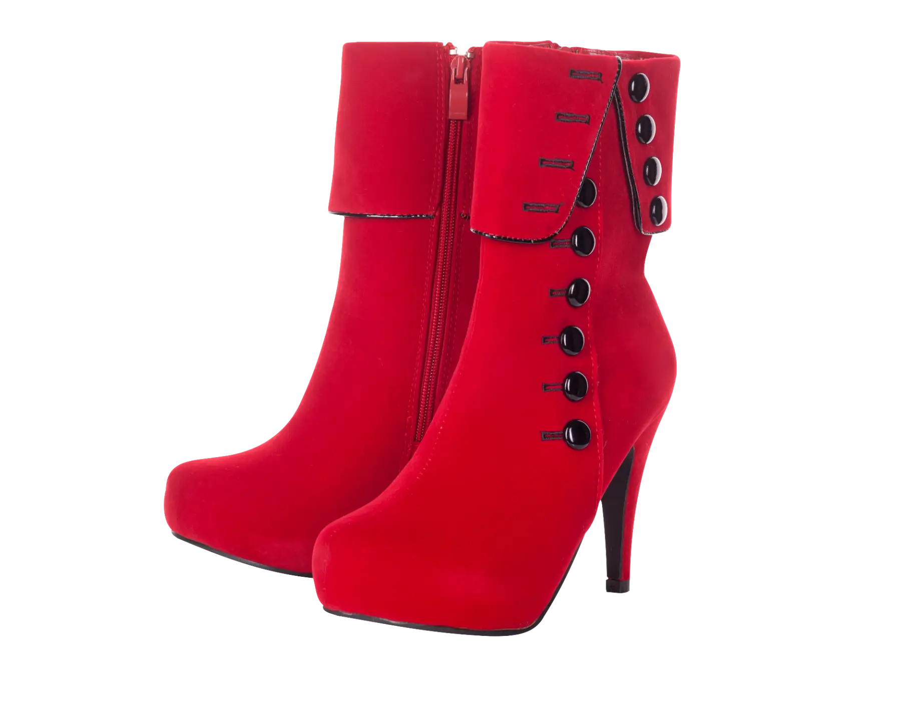 Stylish Red High Heel Boots