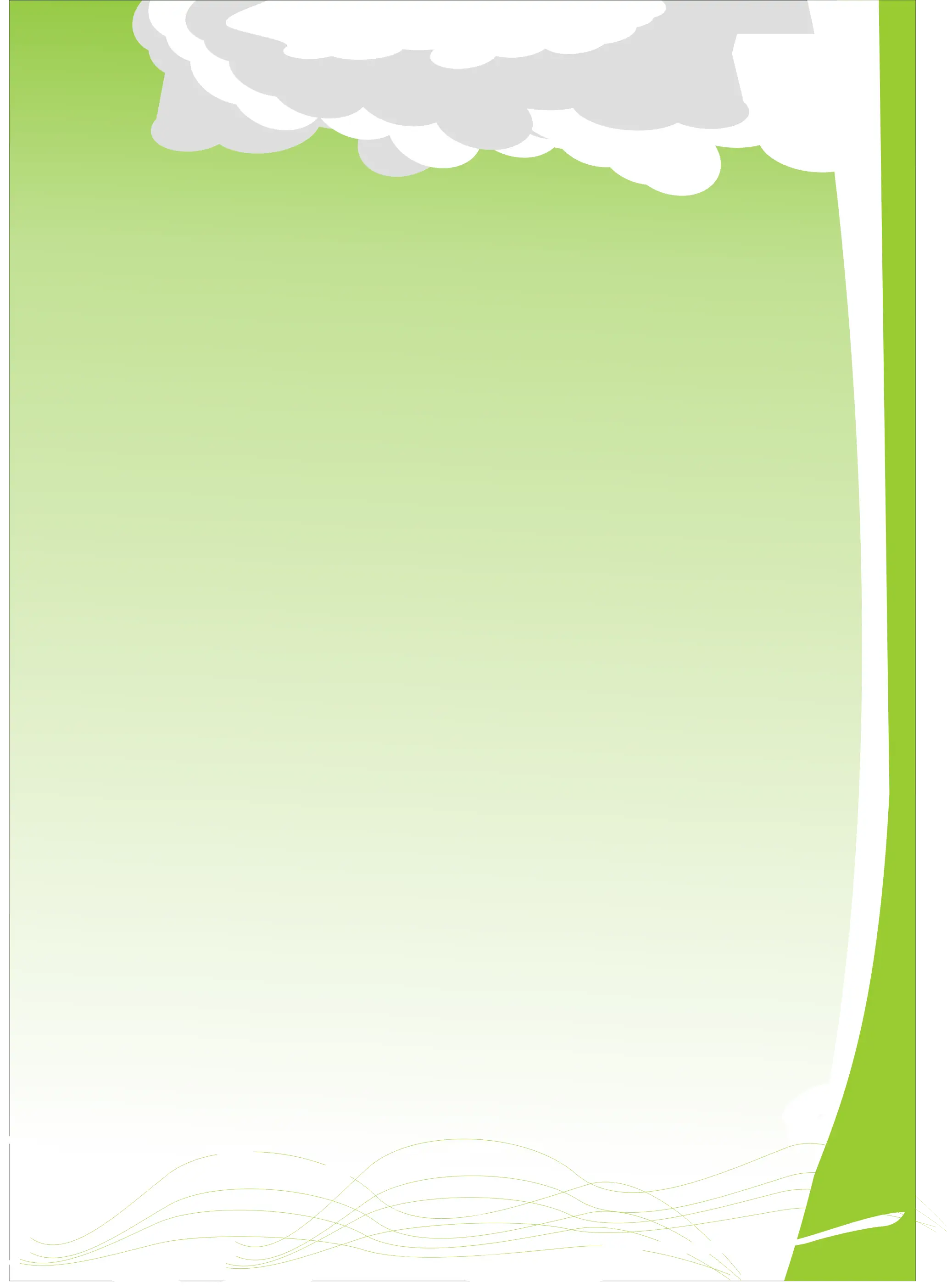 Green Gradient Background with Cloud