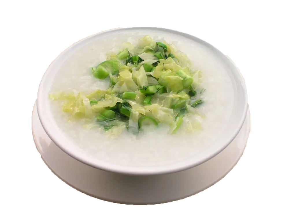 Bowl of Rice Porridge with Vegetables
