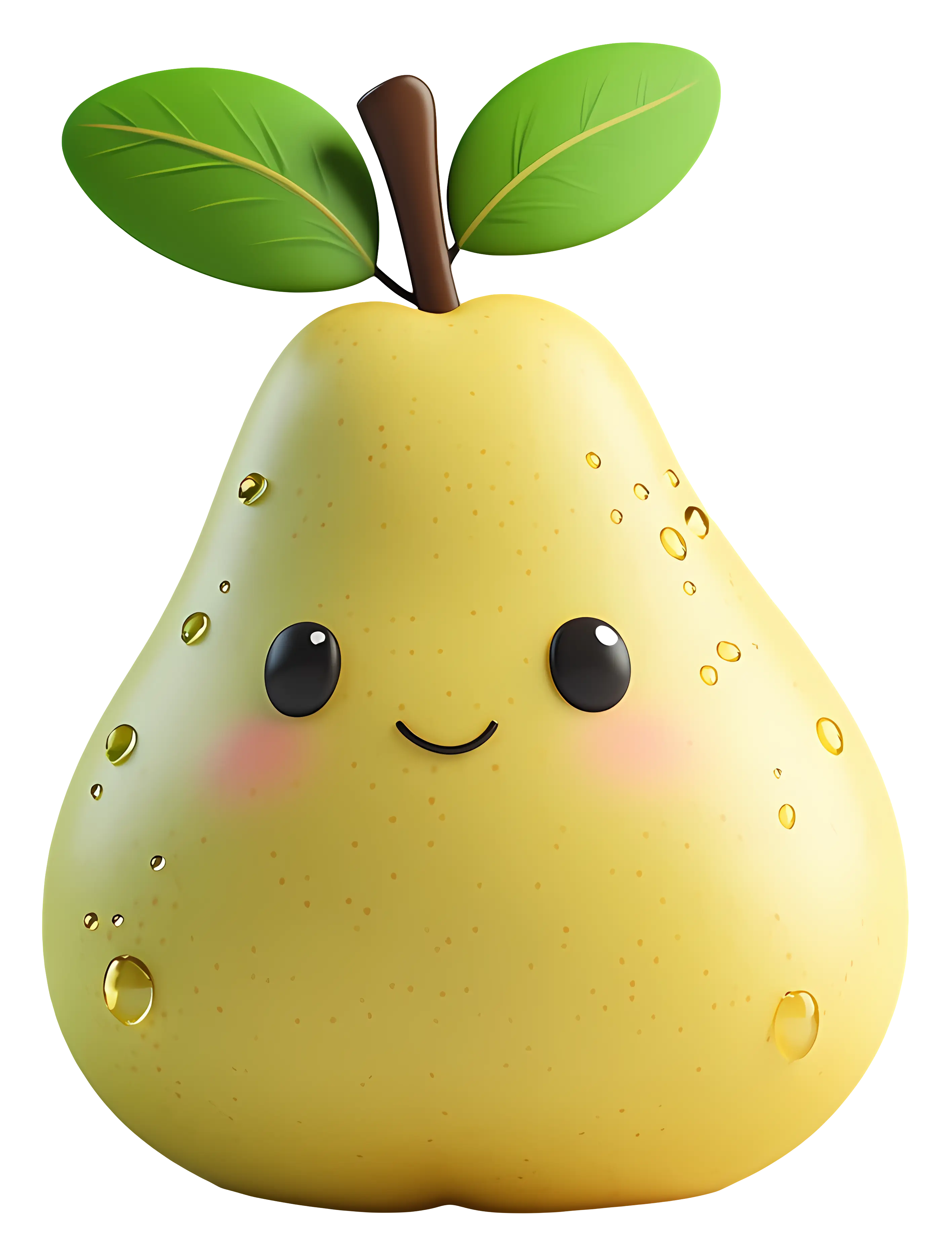Cute Smiling Pear