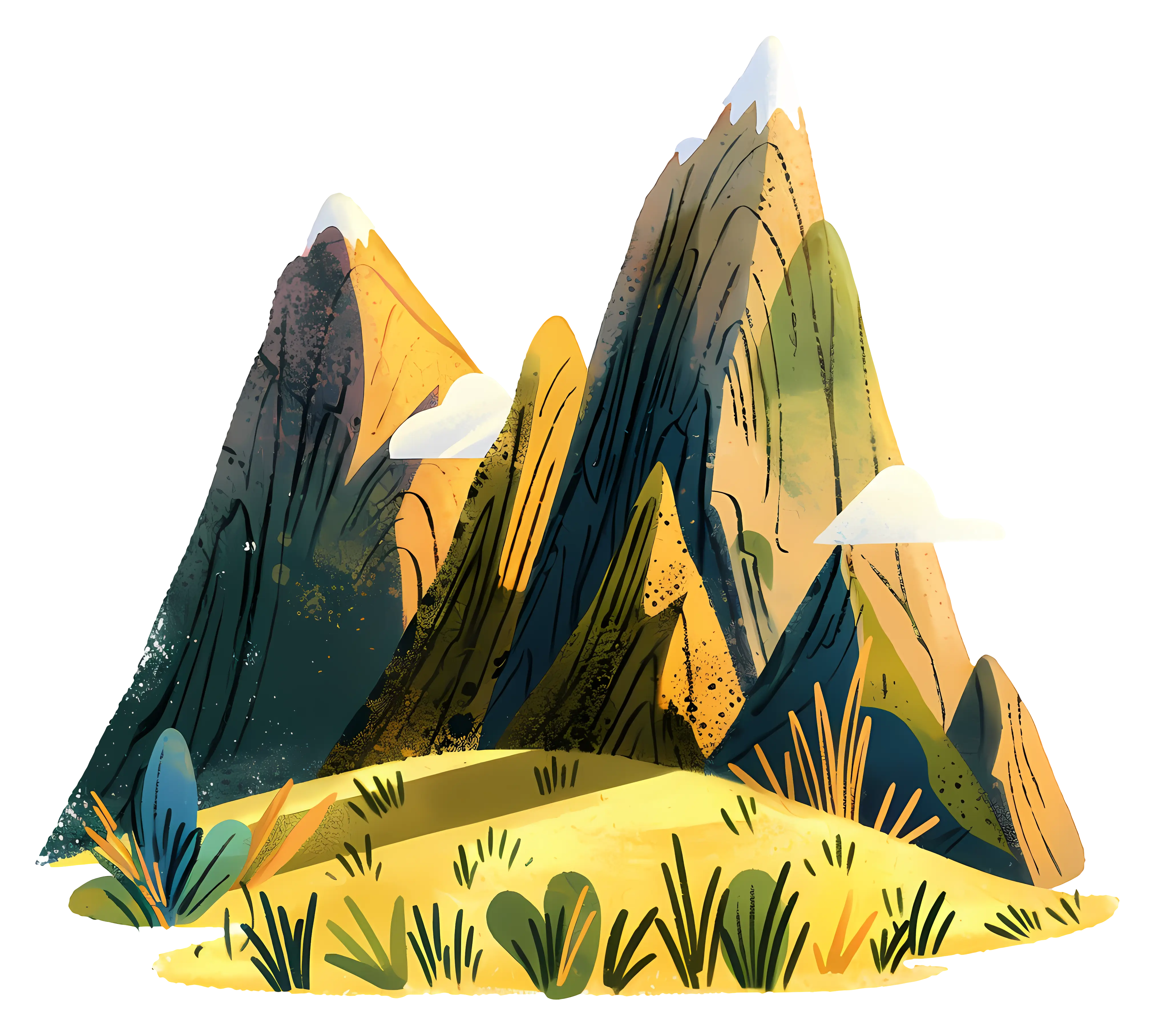 Colorful Mountain Landscape