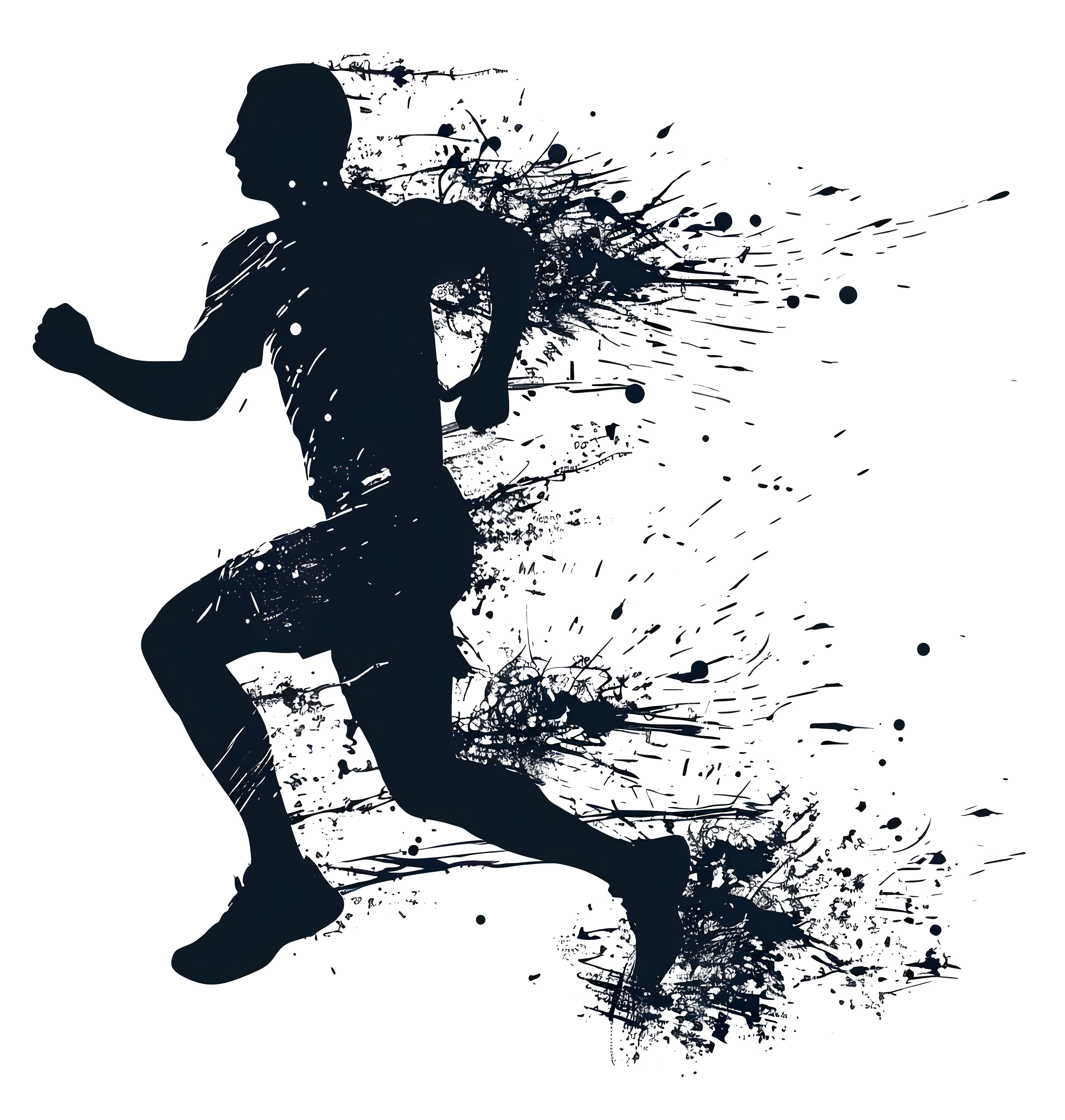 Dynamic Running Silhouette