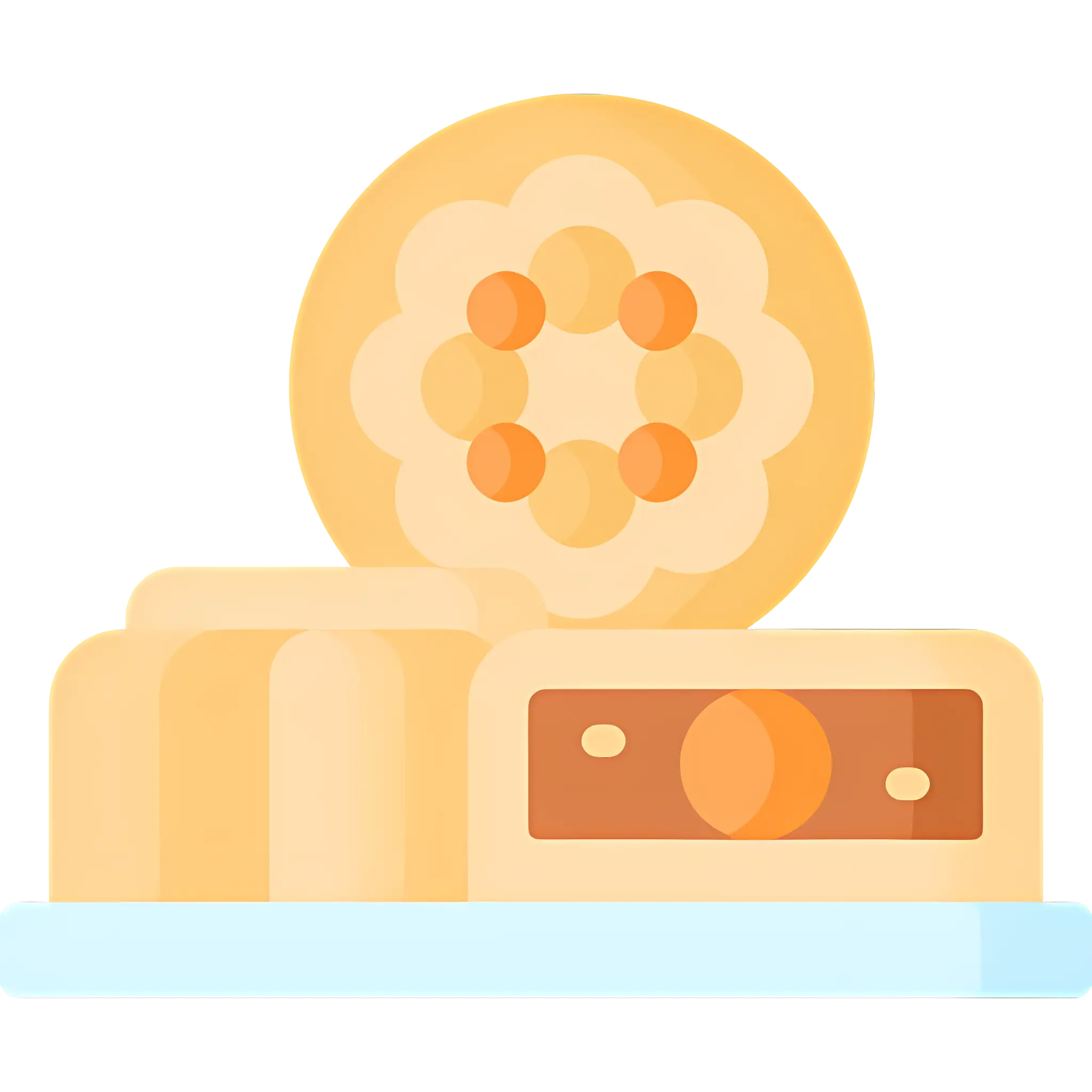 Traditional Mooncake Food Illustration