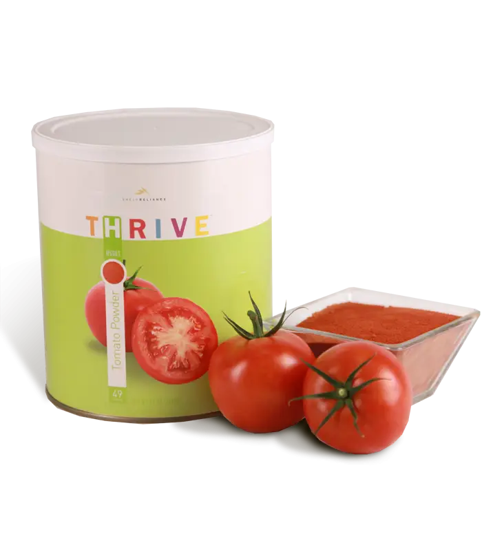 Tomatoes with Can and Powdered Product