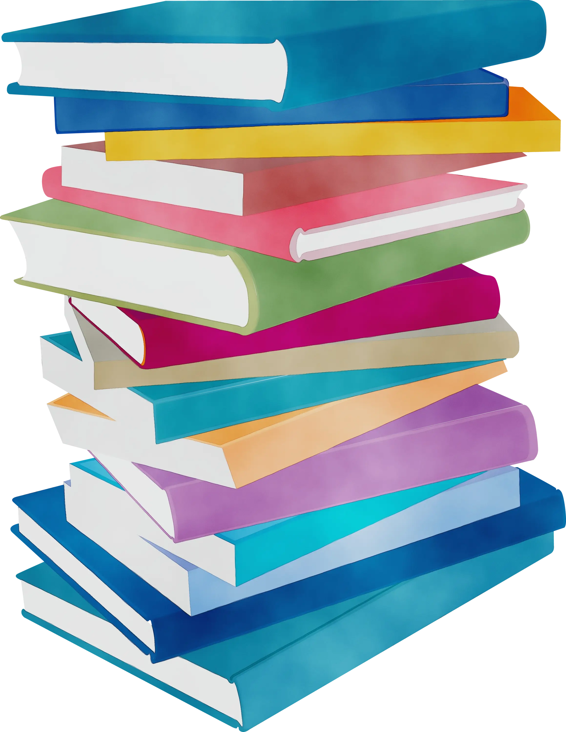Colorful Book Stack Illustration