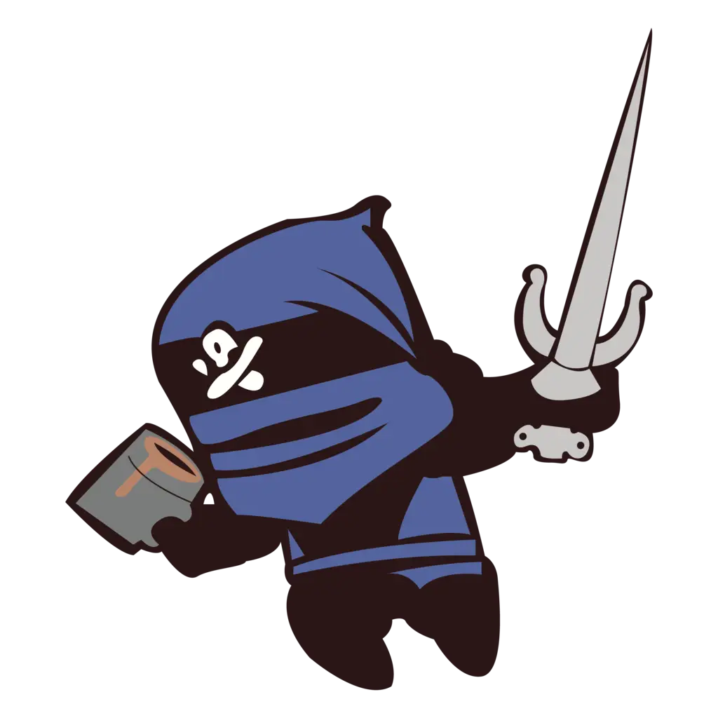 Cartoon Ninja with Sword