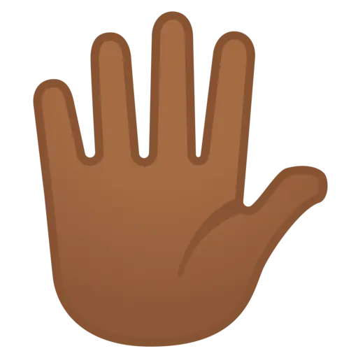 Hand Emoji with Open Palm
