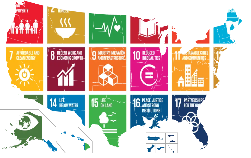 Sustainable Development Goals Map of the United States
