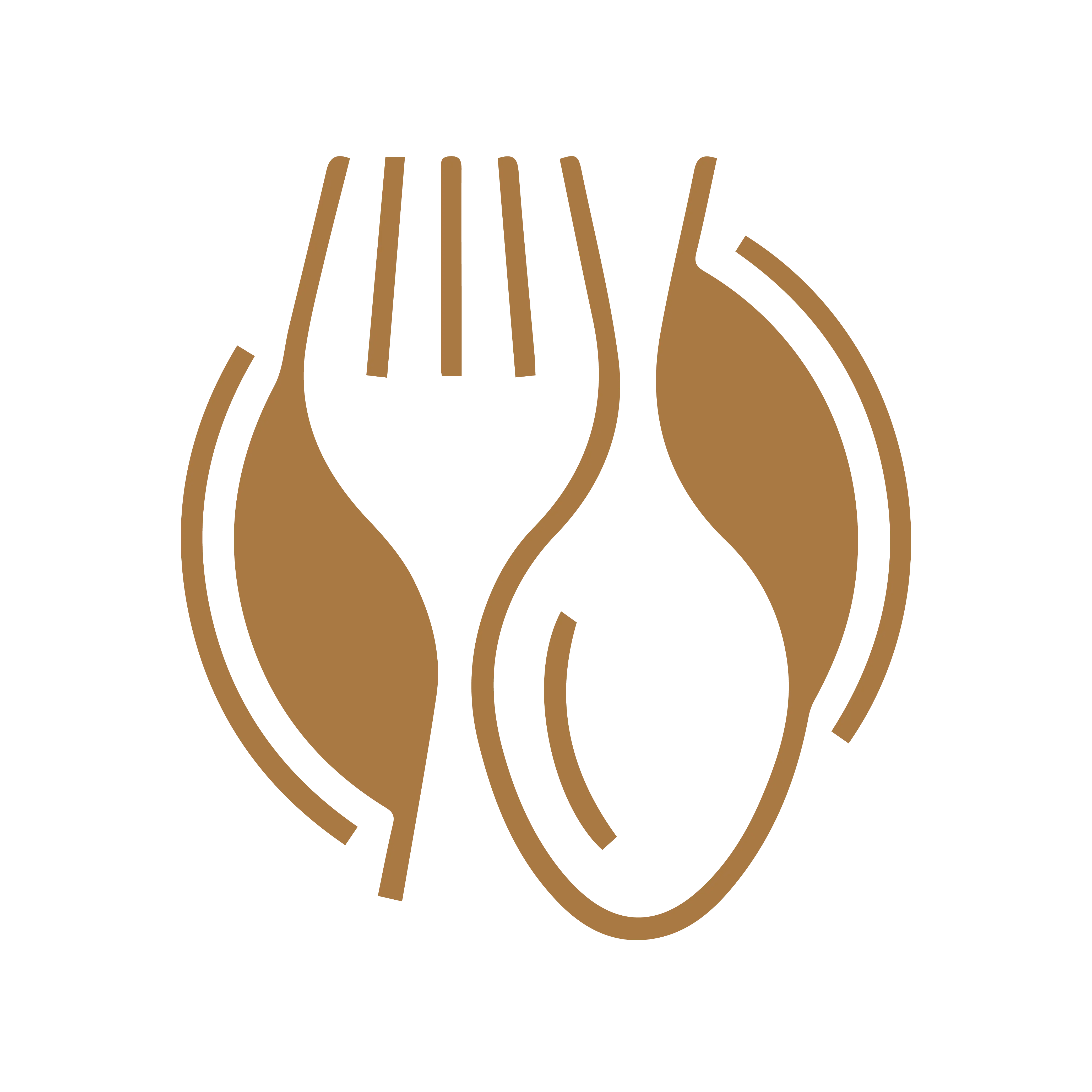 Brown Fork and Spoon Icon