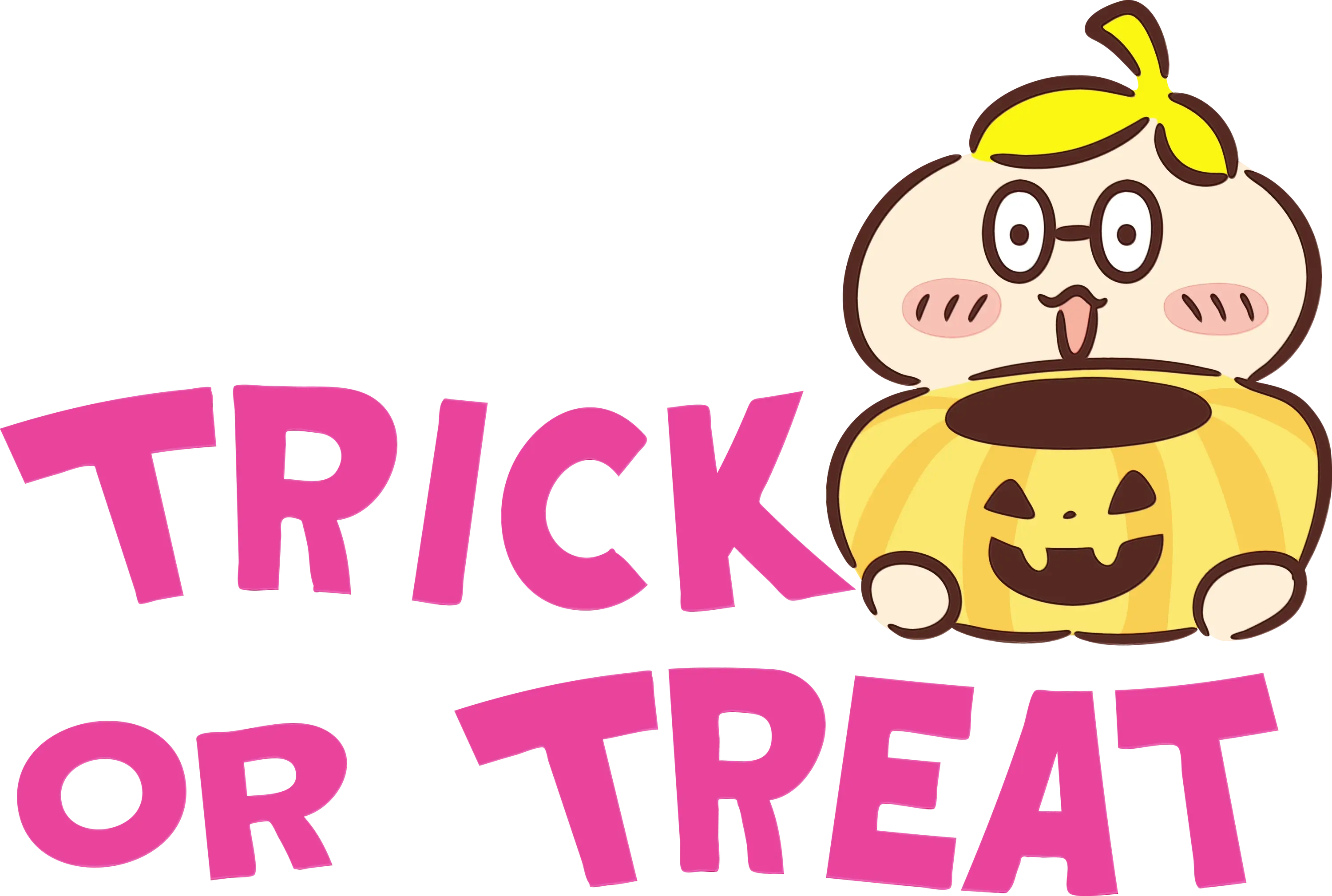 Trick or Treat Illustration for Halloween