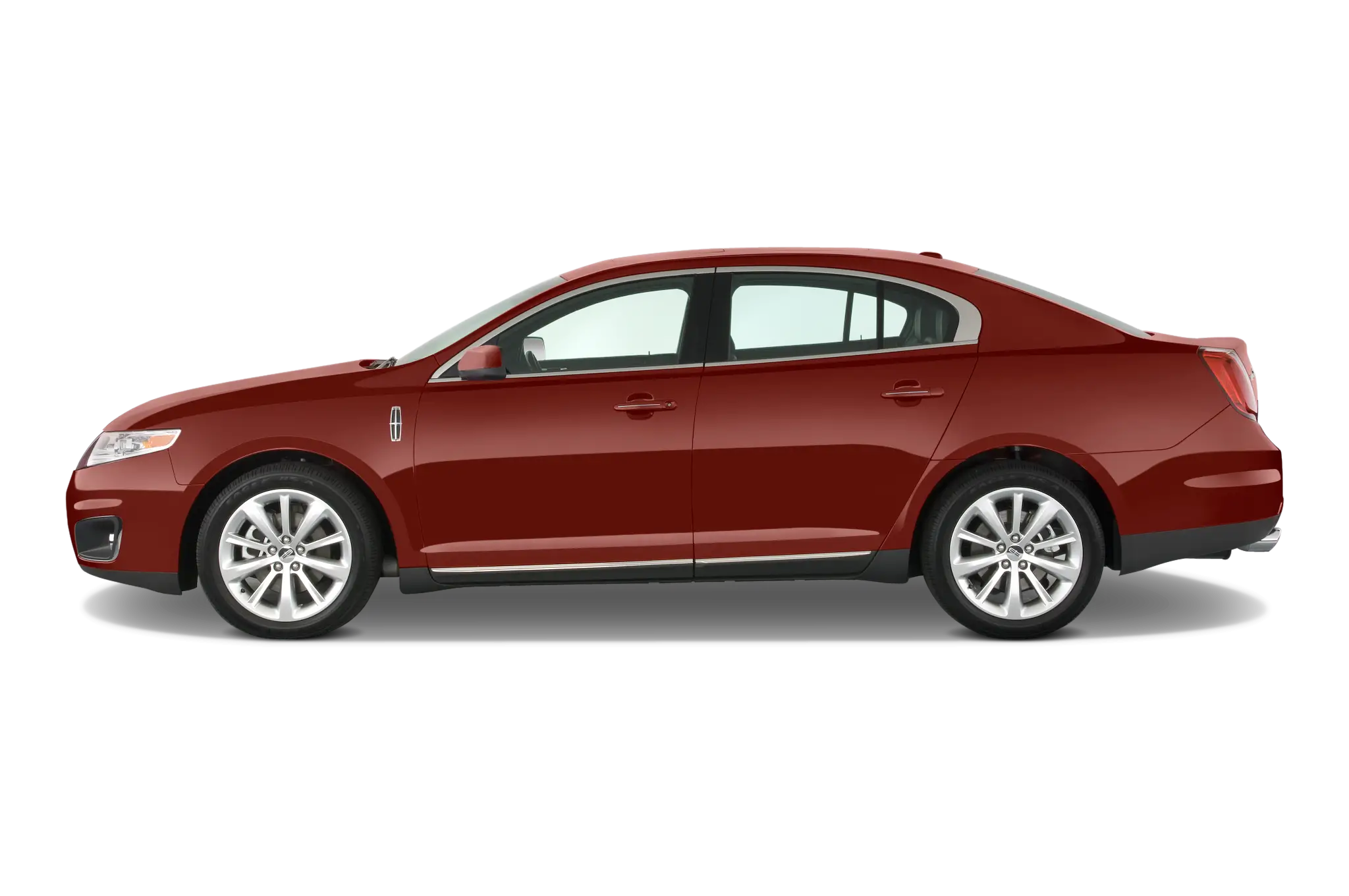 Red Sedan Car Side View