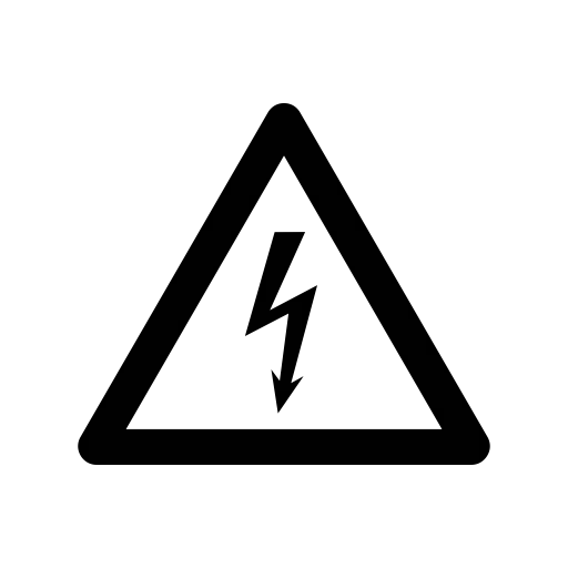 Electrical Hazard Warning Sign in Black and White