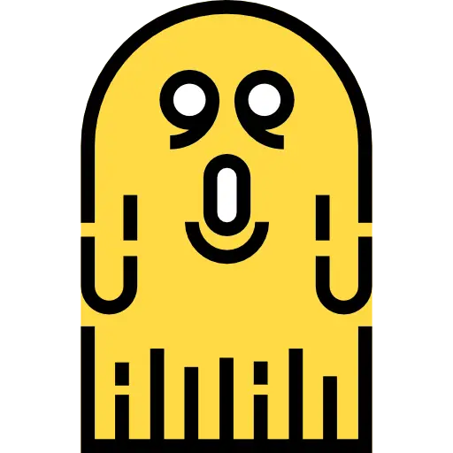 Yellow Cartoon Ghost Icon