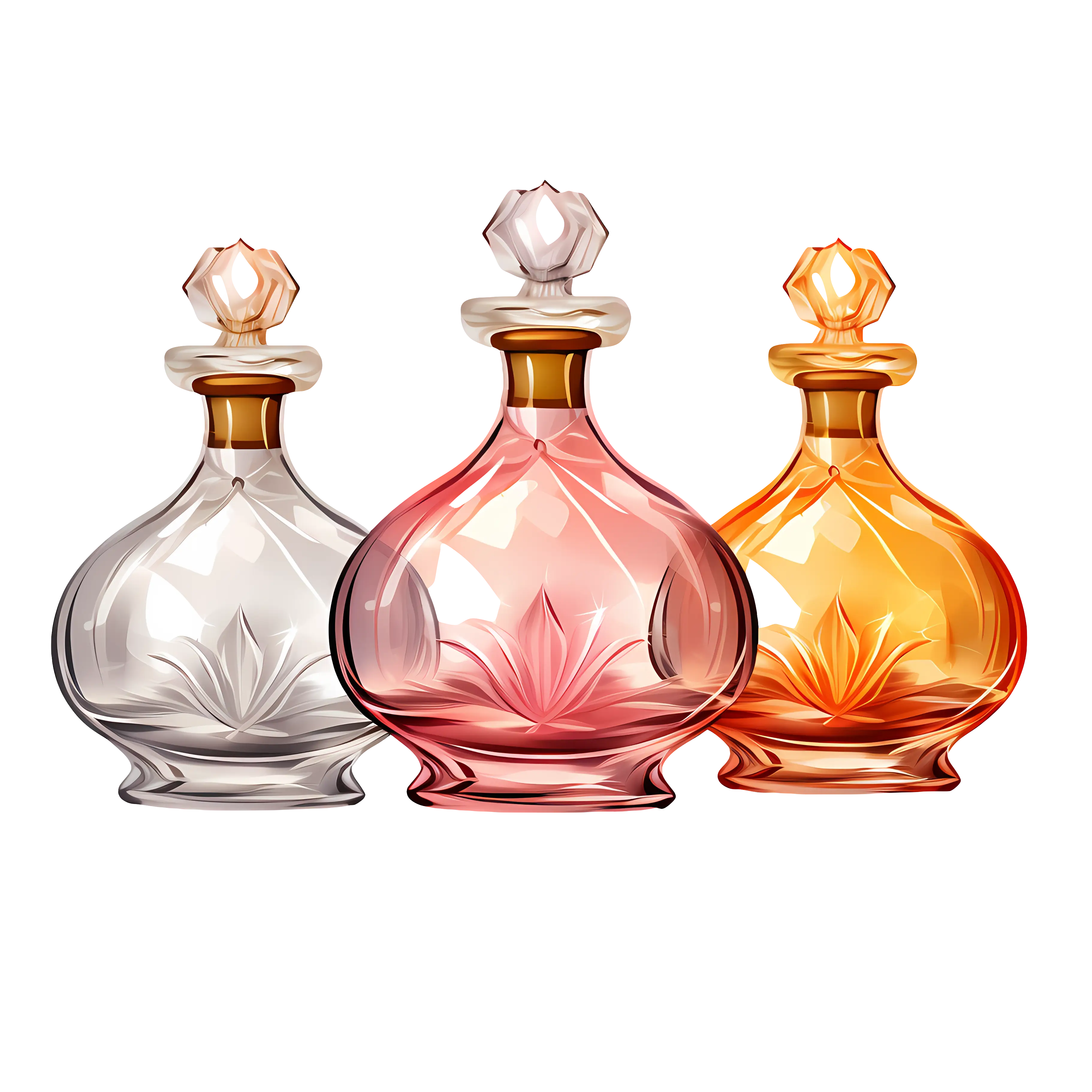 Stylish and Colorful Perfume Bottles