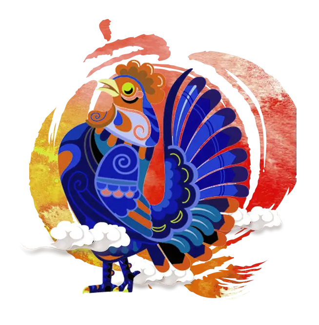 Colorful Rooster Illustration