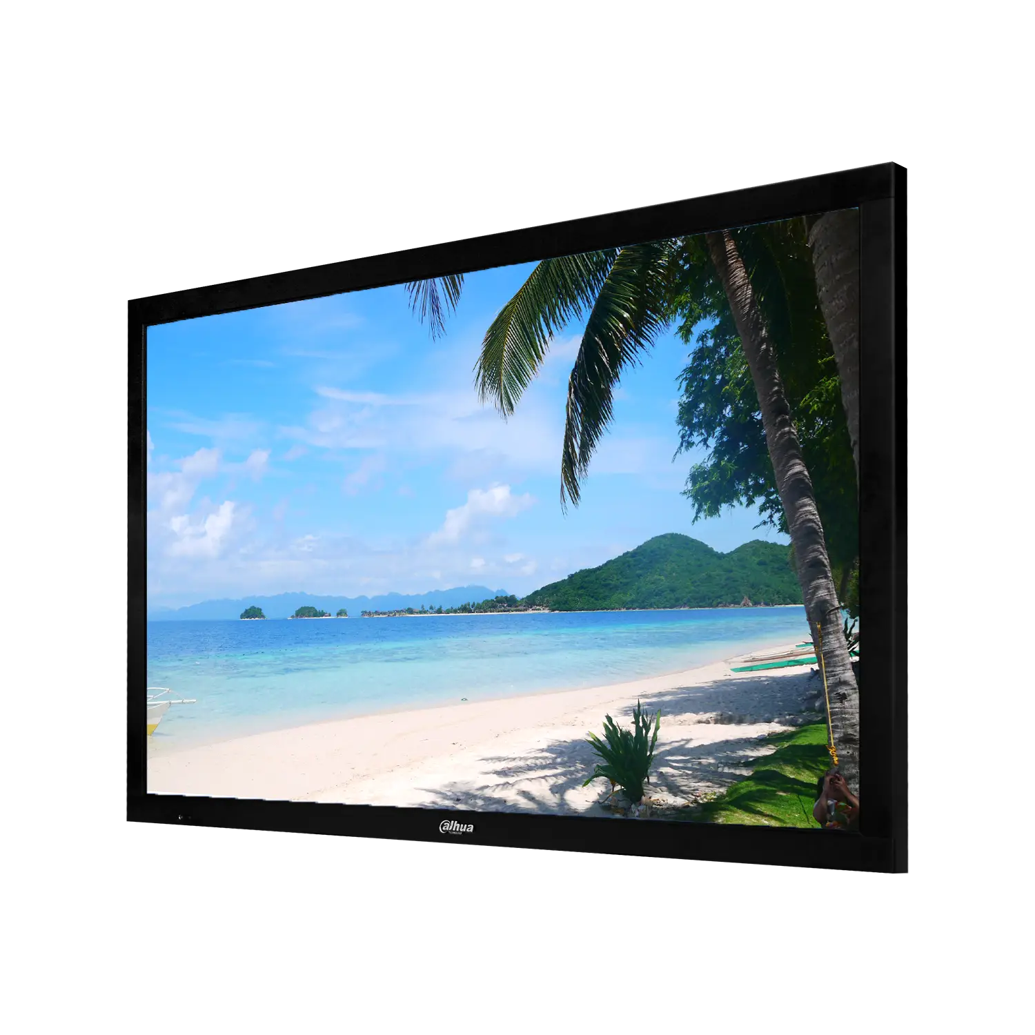 Beach Scene on TV Screen