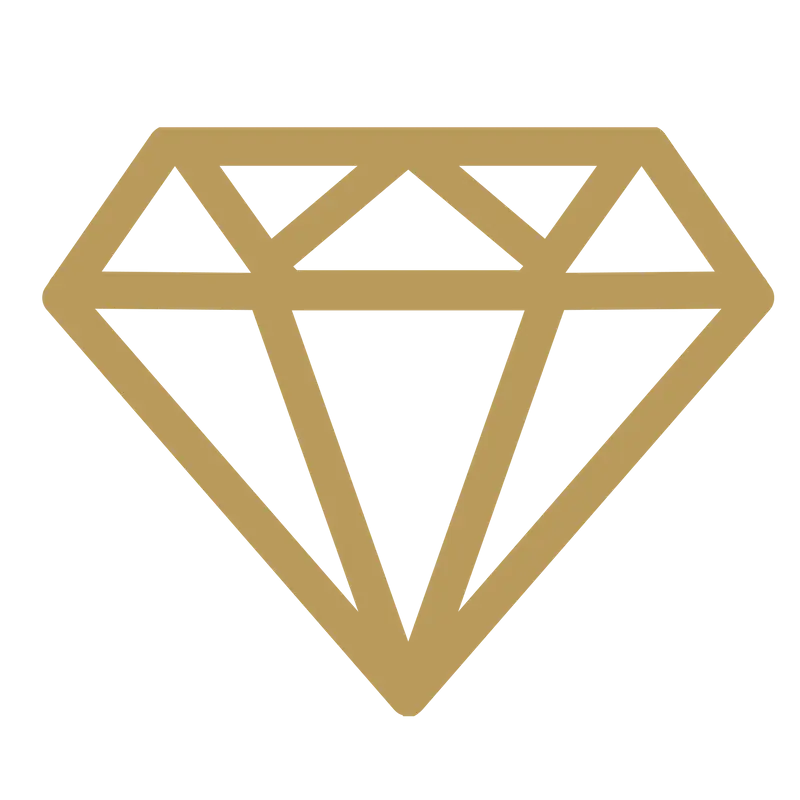Golden Diamond-Shaped Icon Design