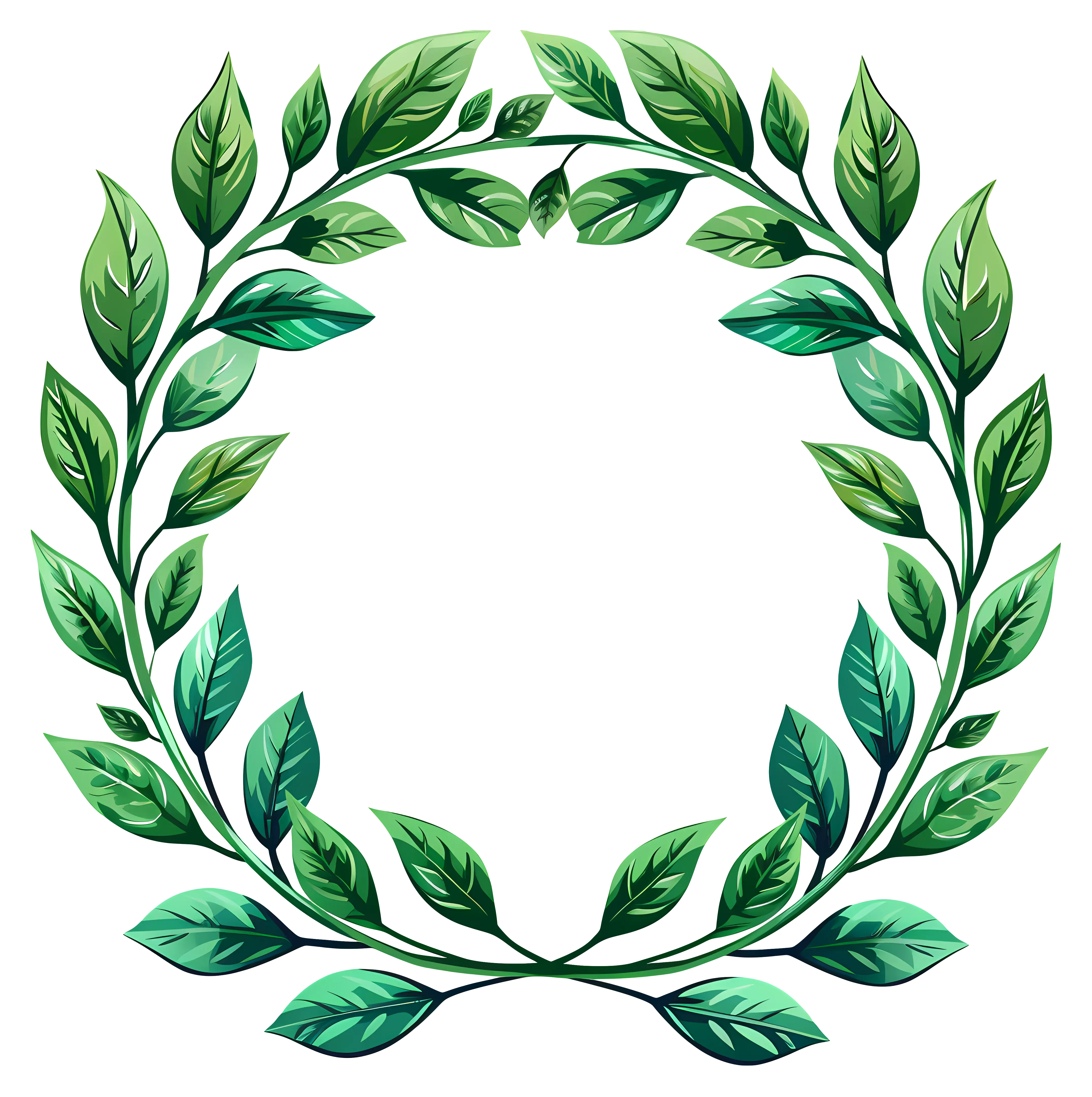 Beautiful Green Leaf Wreath