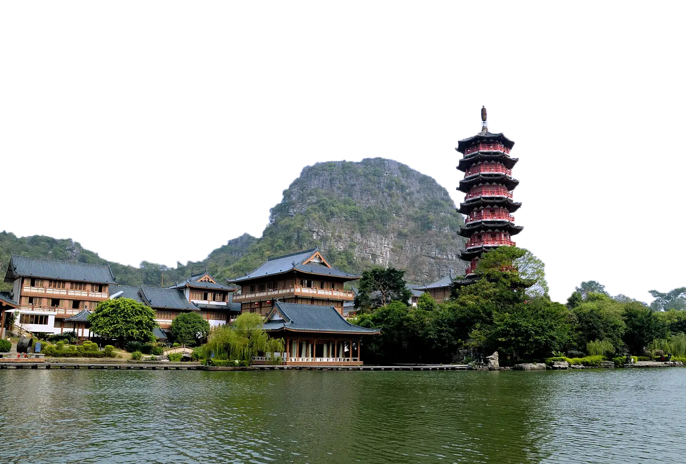 Scenic Pagoda by the Lake