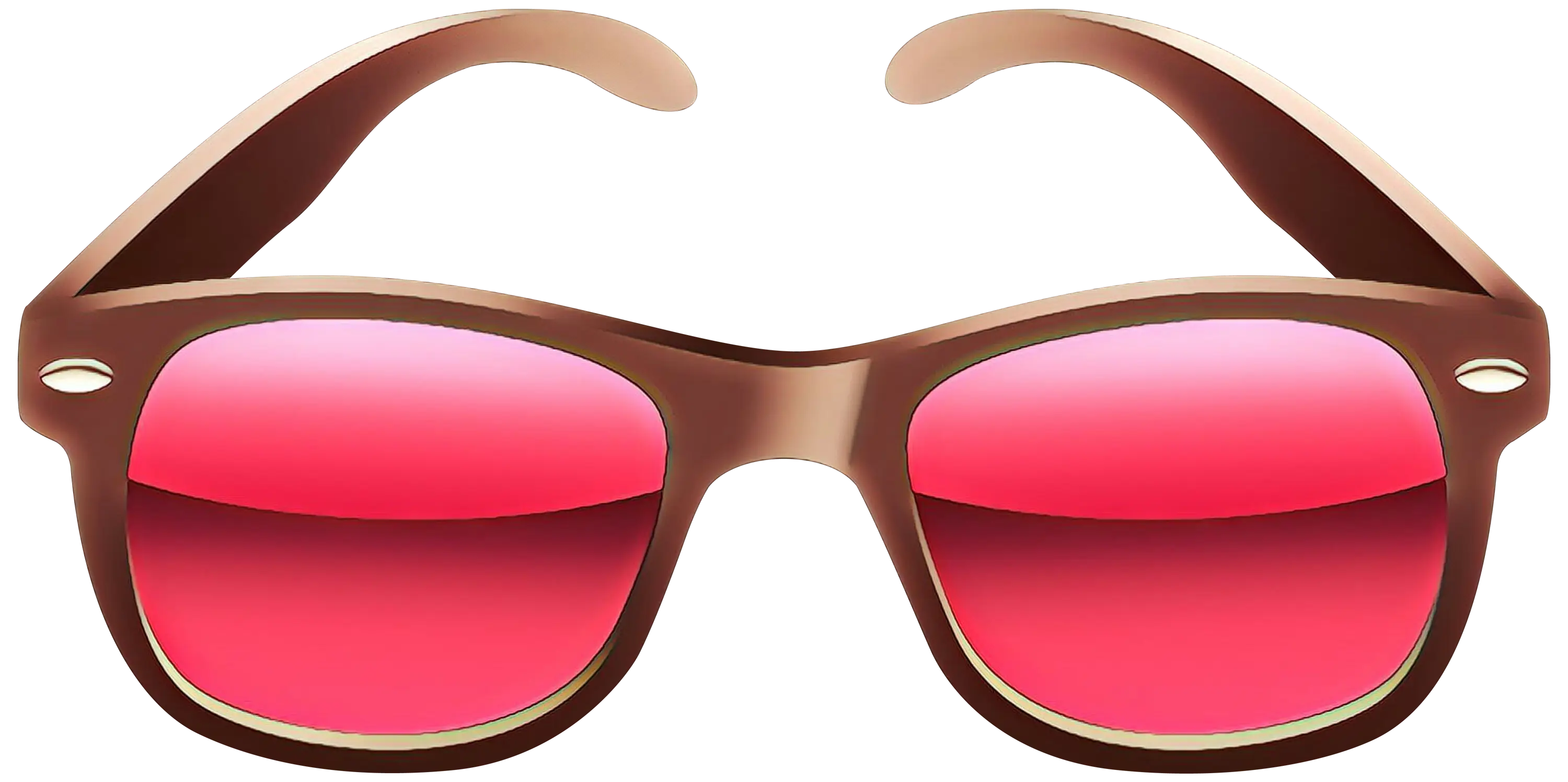 Brown Sunglasses with Pink Lenses