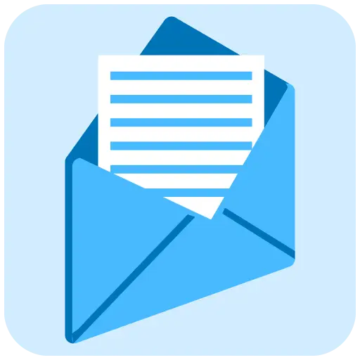 Blue Envelope with Letter