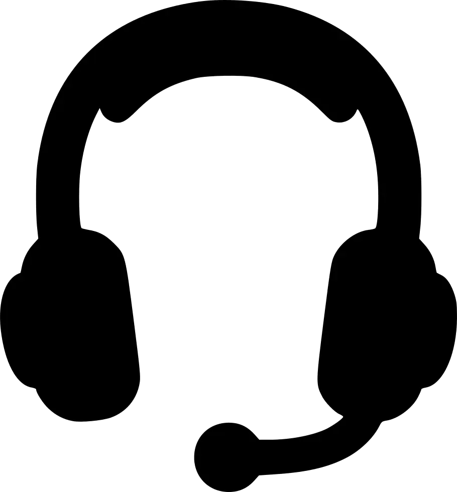 Minimalist Black Headset Icon