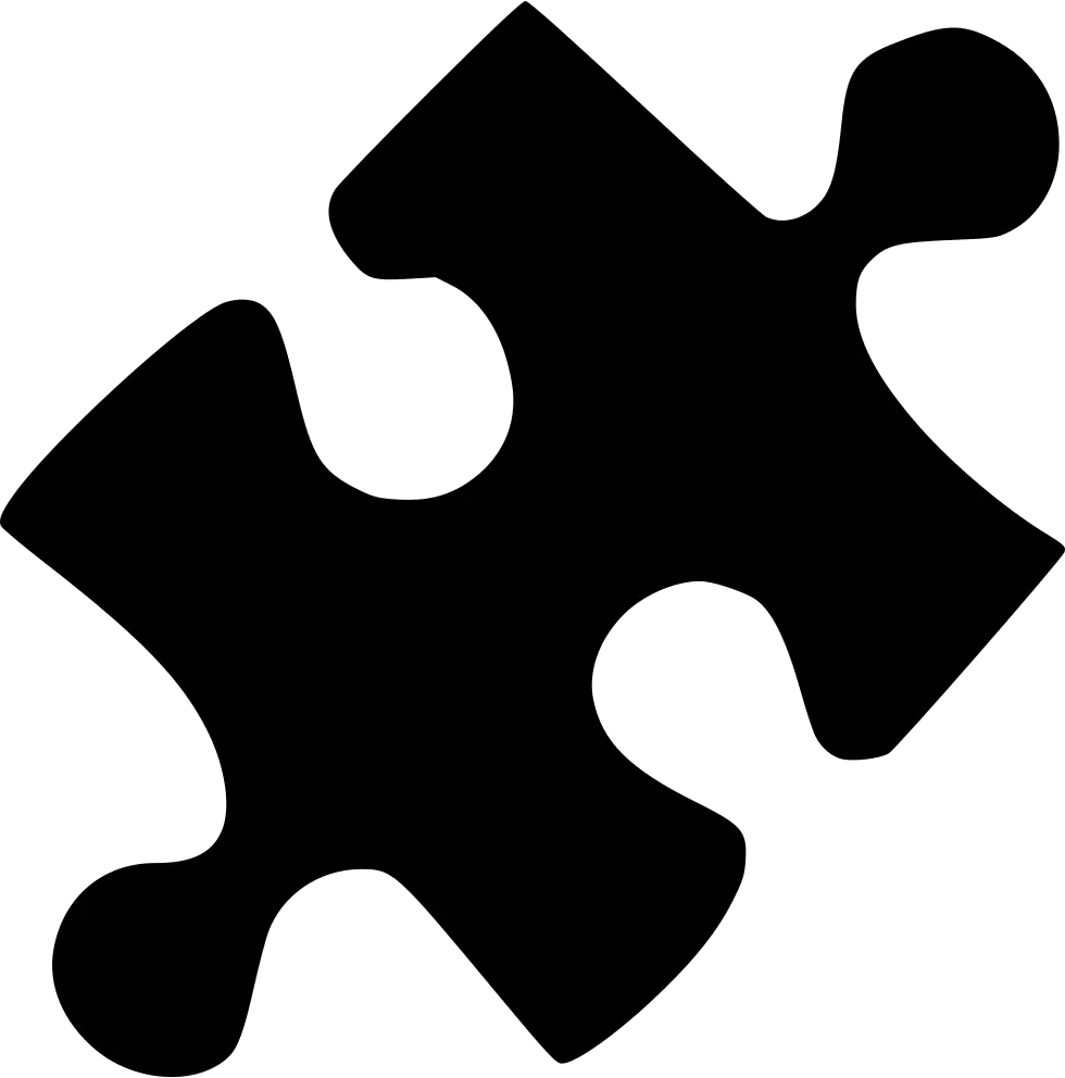 Black Puzzle Piece for Problem-Solving Games