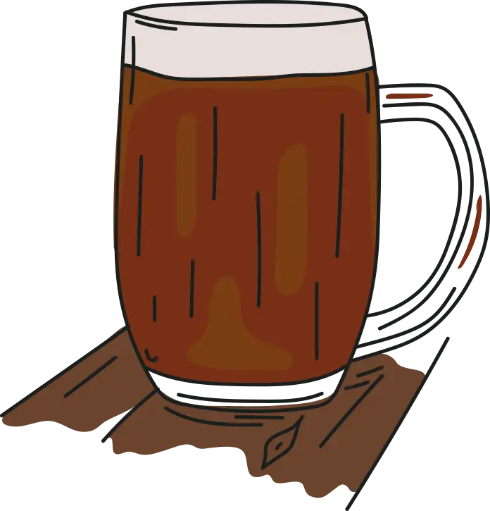 Cartoon Illustration of a Beer Mug