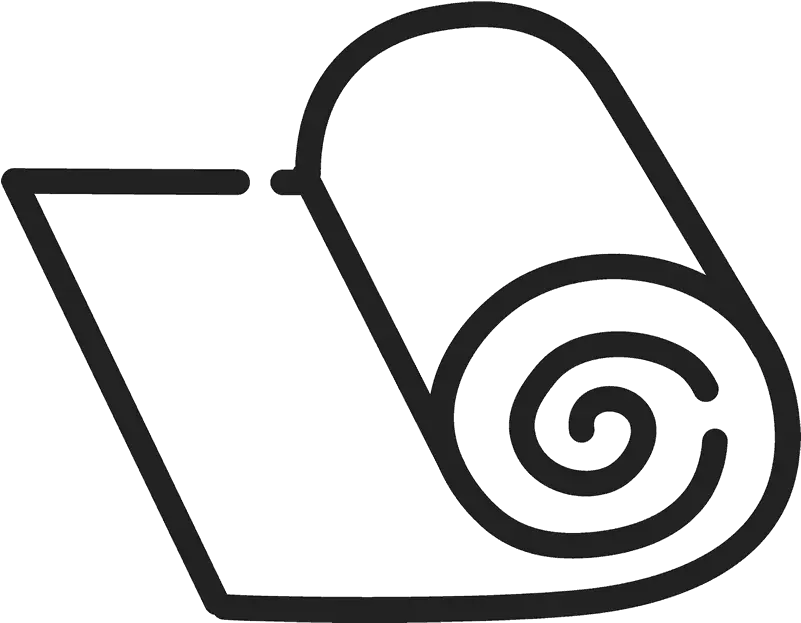 Rolled Yoga Mat Outline Icon