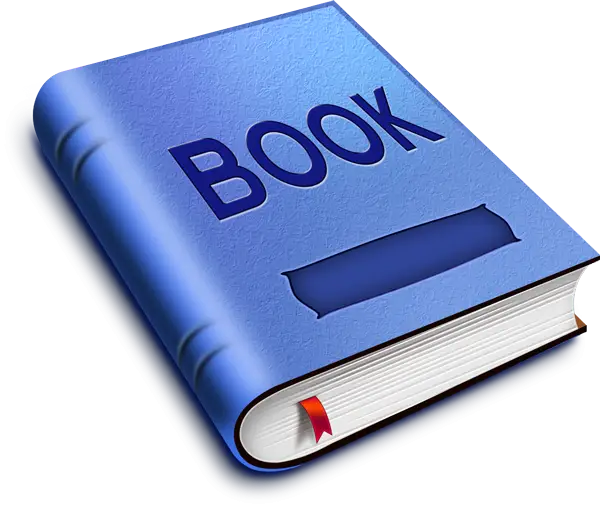 Blue Hardcover Book Illustration