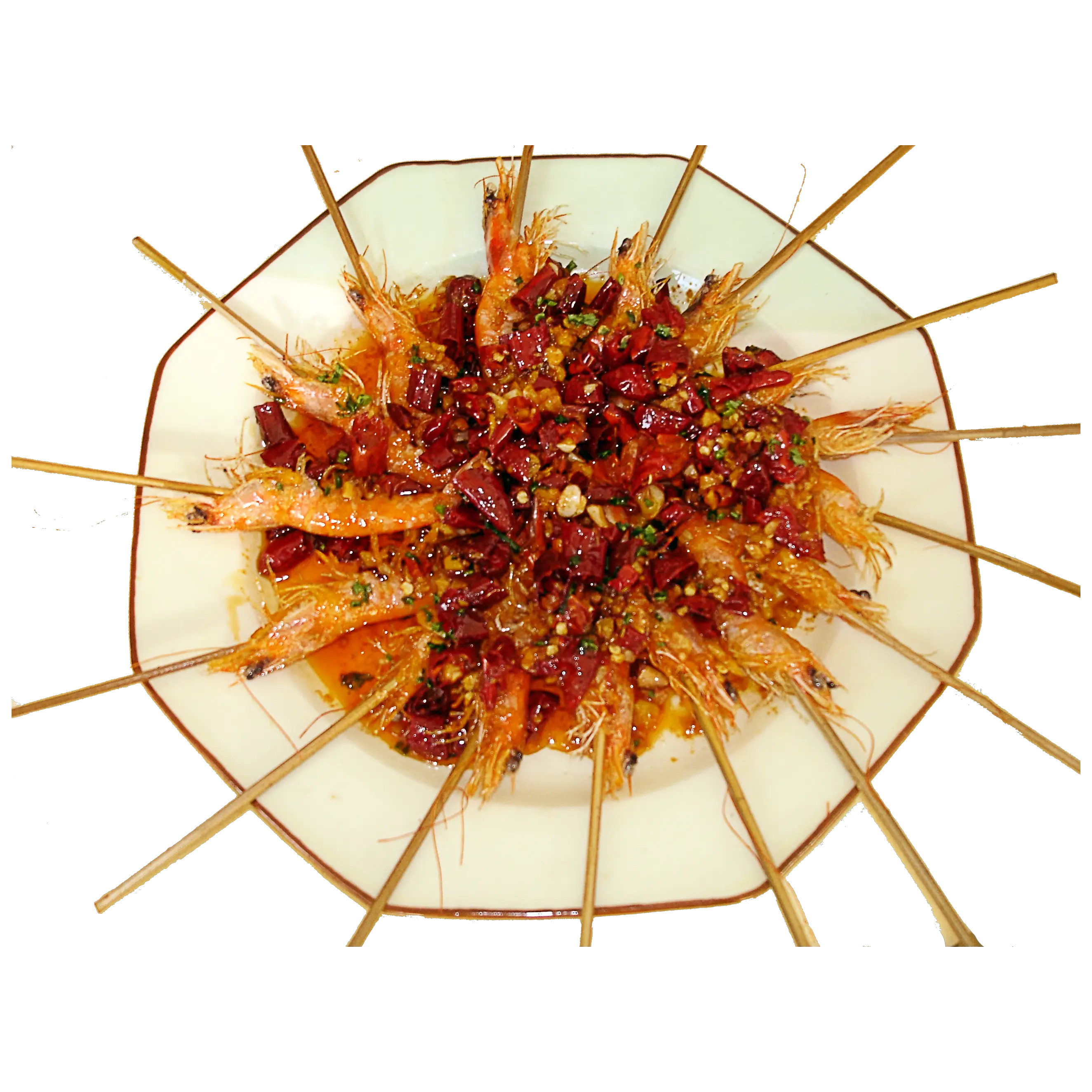 Delicious Shrimp Skewers on Plate