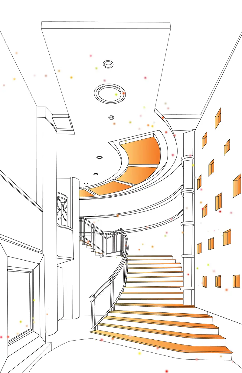 Architectural Staircase Sketch