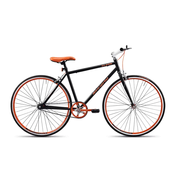 Sleek Black and Orange Bicycle
