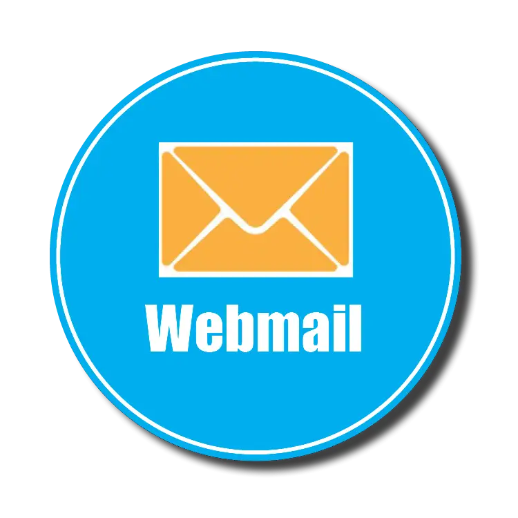 Webmail Icon in Blue and Yellow Design