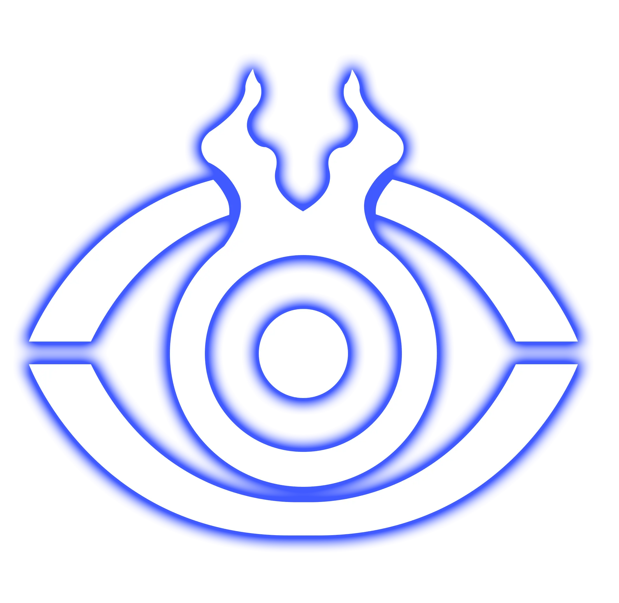 Blue Flame Eye Symbol Design