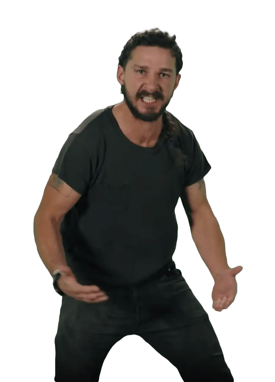 Man in Energetic and Emotive Pose