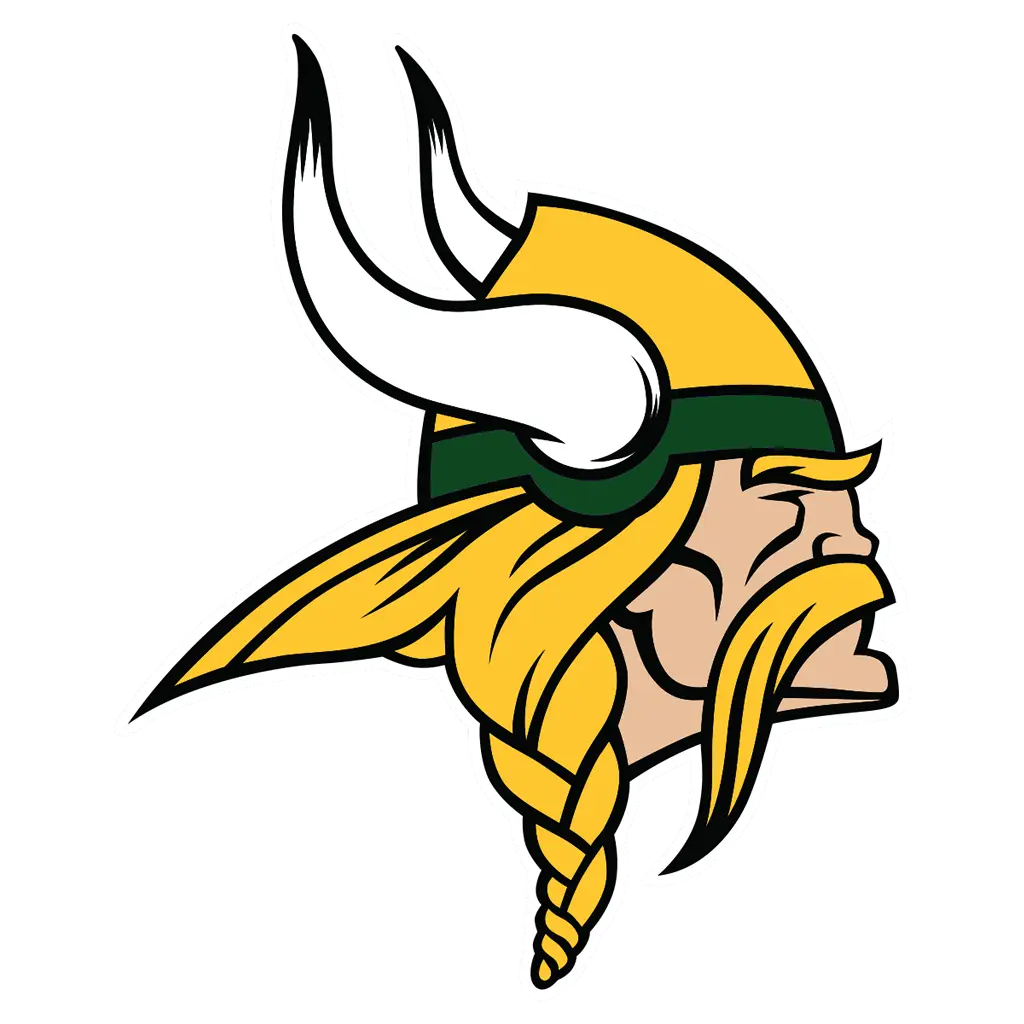 Viking Logo with Helmet and Braids