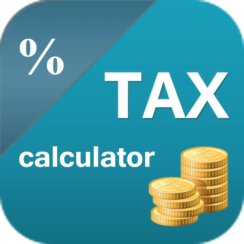 Tax Calculator App Icon with Coins