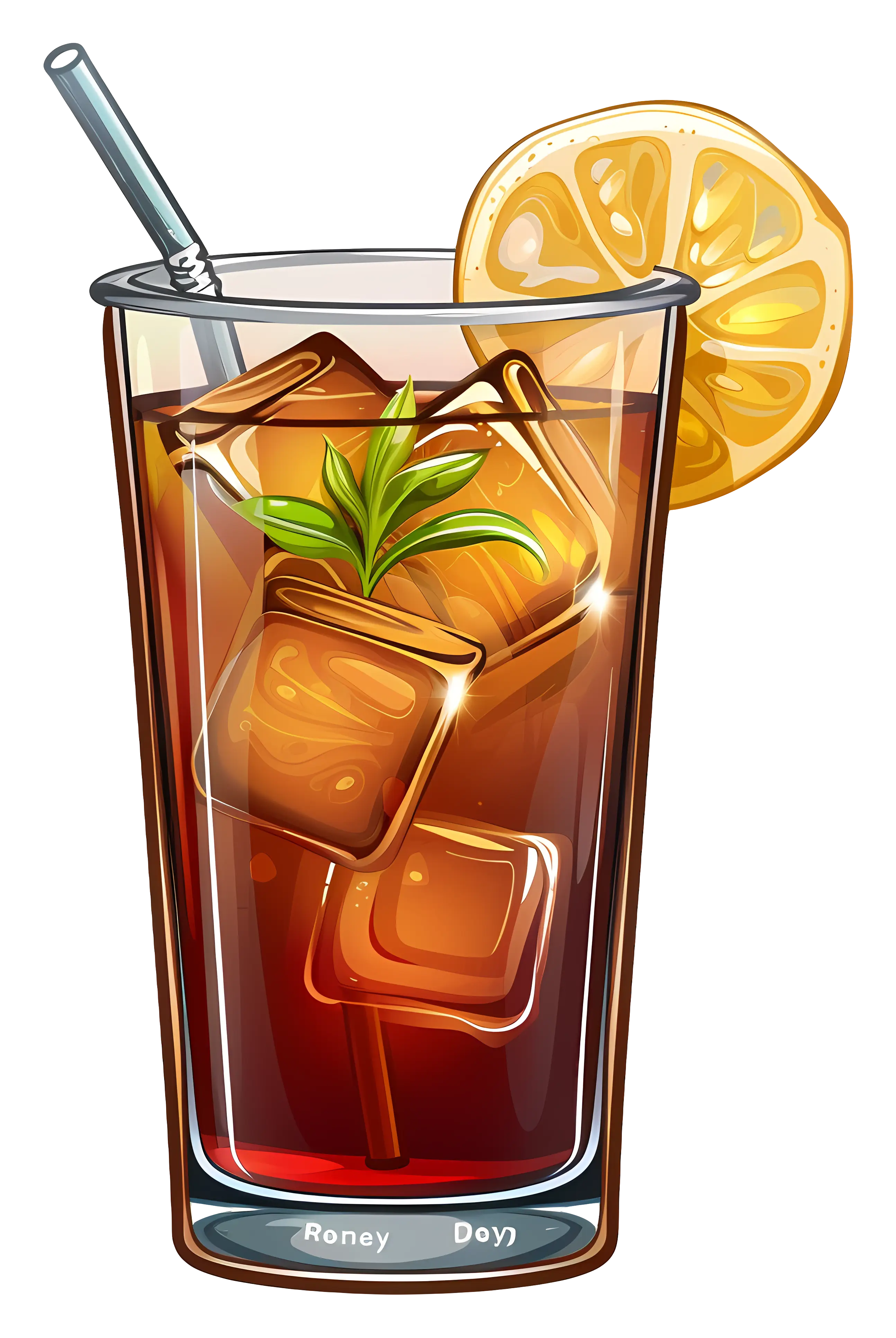 Glass of Iced Tea with Lemon Slice