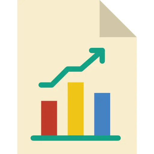 Colorful Bar Chart on Document