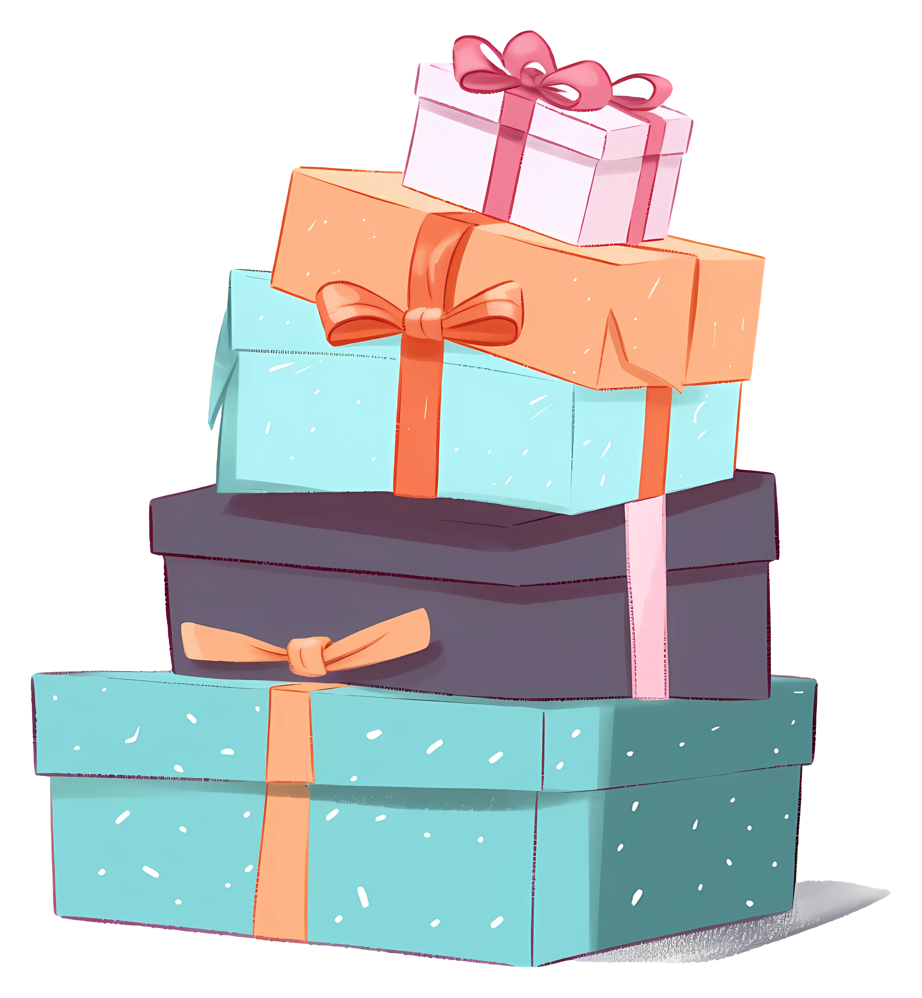 Stacked Gift Boxes Illustration
