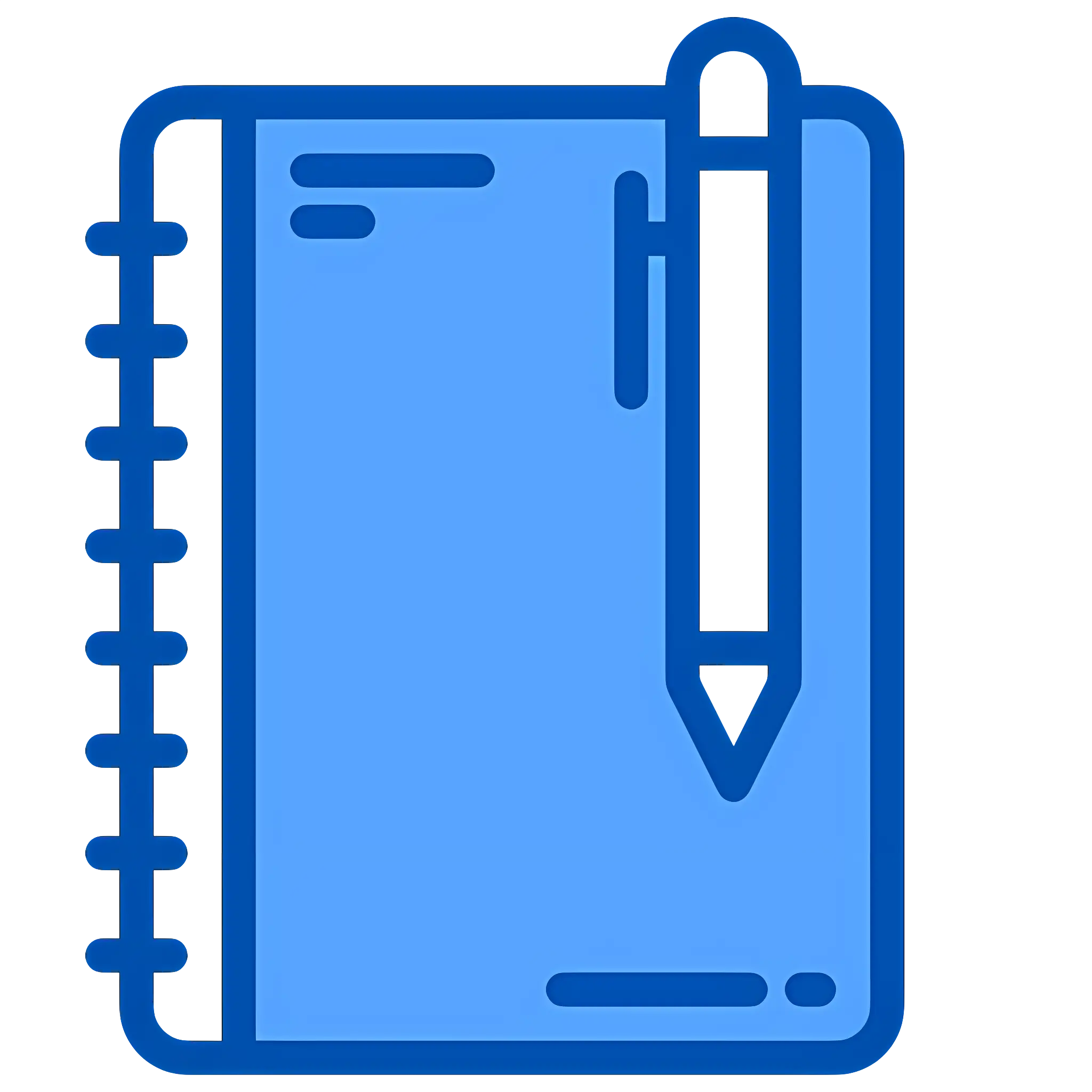 Blue Notebook with Pen
