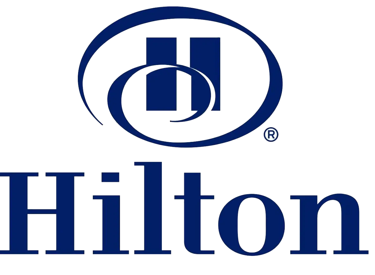 Hilton Brand Logo in Blue and White Format