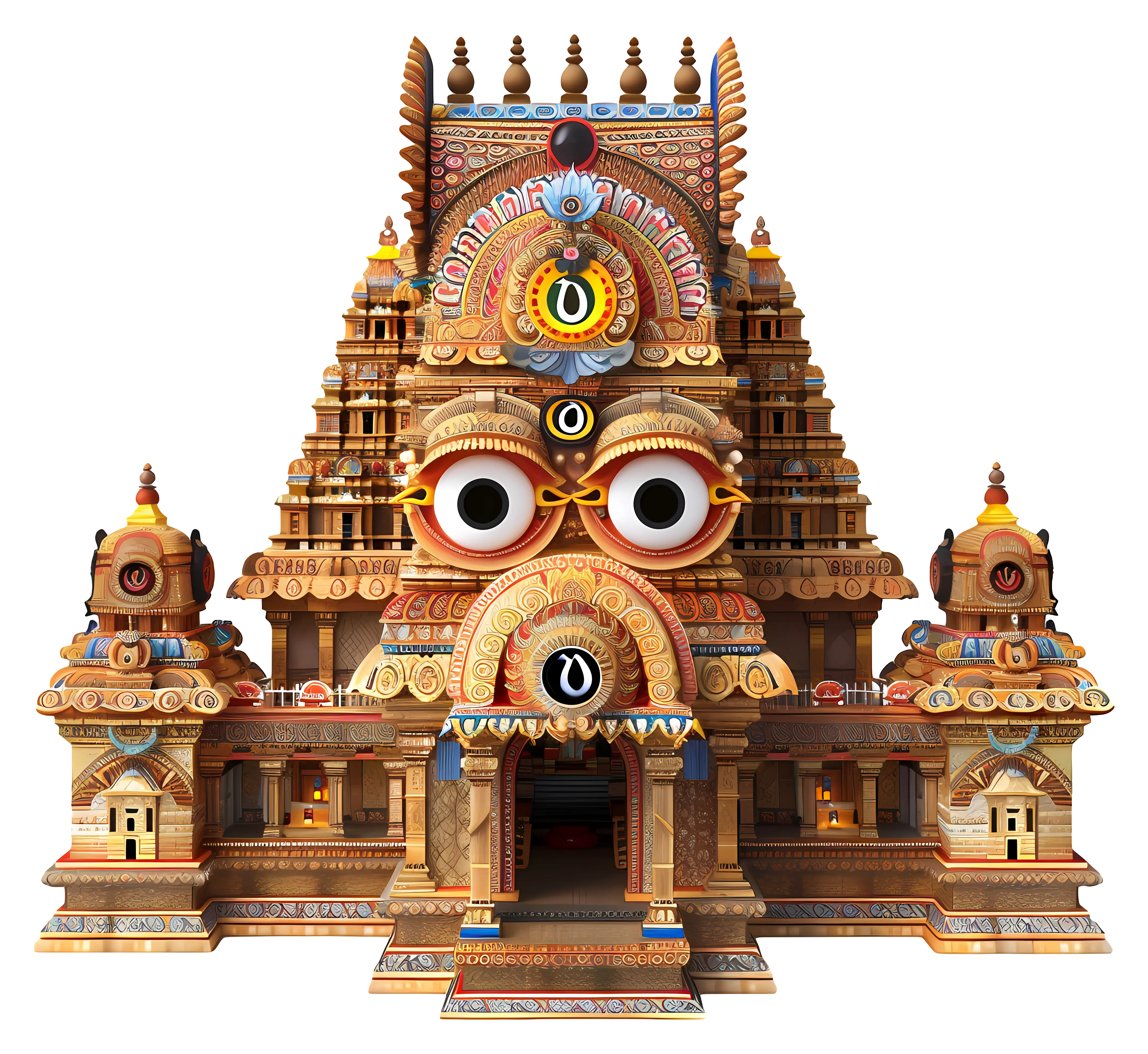 Colorful Ornate Temple Architecture